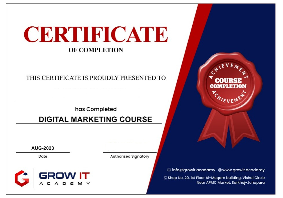 Digital Marketing Course Curriculum